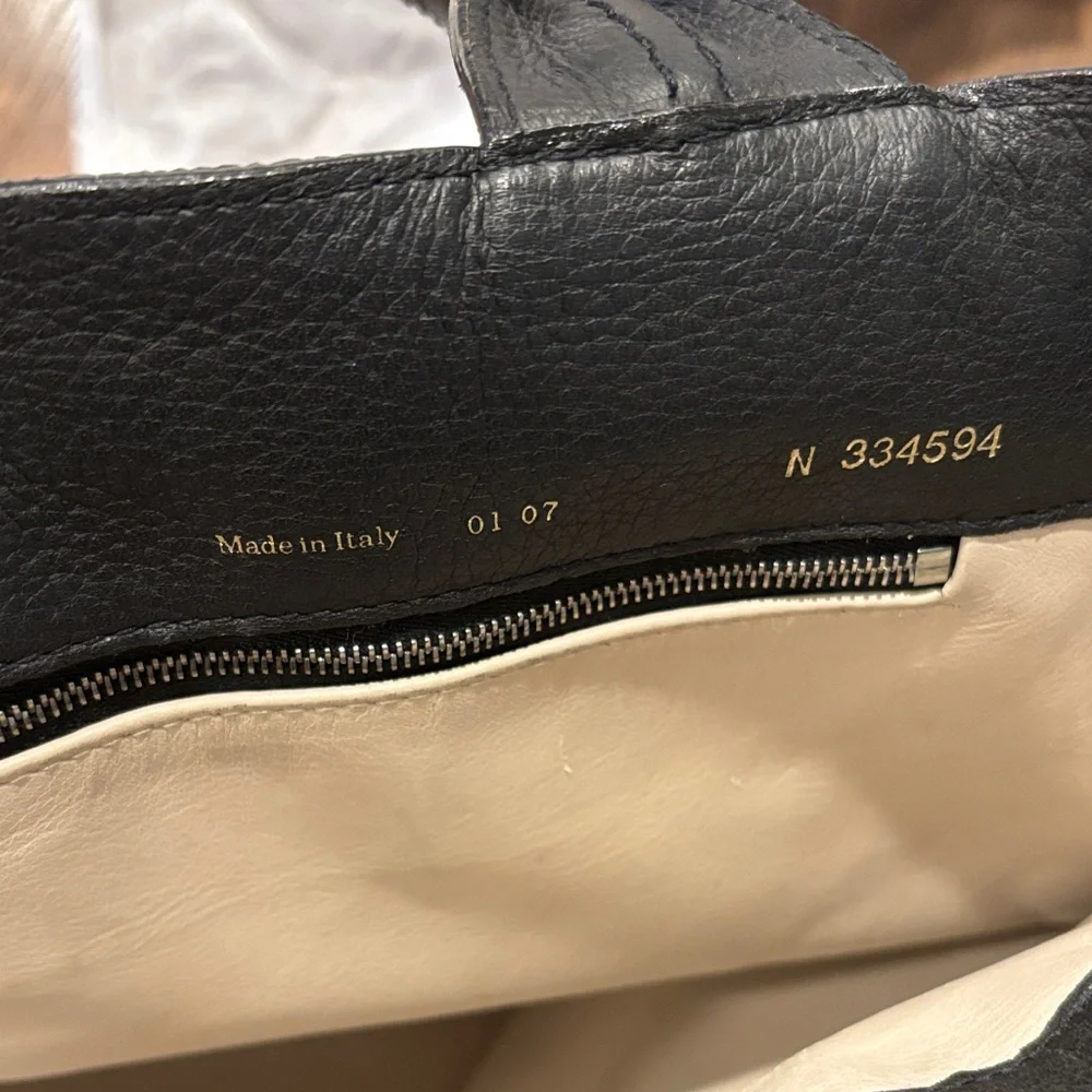 Valextra Elegant Black Leather Tote Bag Made in Italy Beautiful - Picture 11 of 14